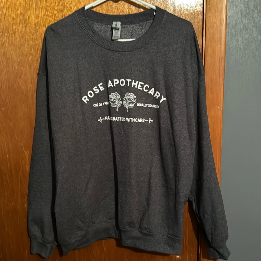 grey crew neck Rose Apothecary